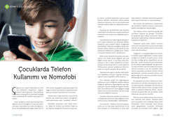 &Ccedil;ocuklarda Telefon Kullanımı ve Nomofobi