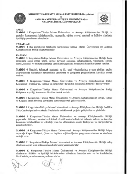 AMA&Ccedil; MADDE 1 Kırgızistan-T&uuml;rkiye Manas &Uuml;niversitesi ve Avrasya