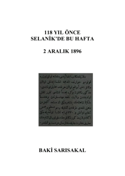 118 yıl &ouml;nce selanikte bu hafta 8