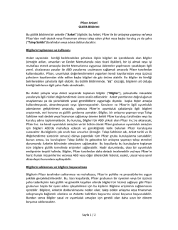 Sayfa 1 / 2 Pfizer Anketi Gizlilik Bildirimi Bu gizlilik bildirimi bir