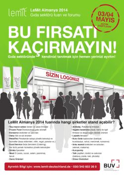 Bu FıRsA ıRMAYıNı - LeMit Deutschland 2015