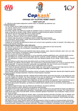 CEPKASK CEP TELEFONU HİZMET PAKETİ