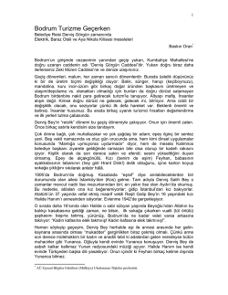 Bodrum Turizme Ge&ccedil;erken Belediye Reisi Dervis