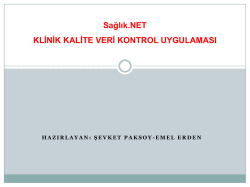 Sağlık.NET KLİNİK KALİTE VERİ KONTROL UYGULAMASI