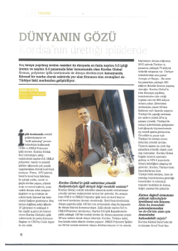 d&uuml;nyanın g&ouml;z&uuml; - Kordsa Global