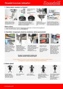 Flowdrill kurulum talimatları