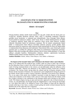 S&Acirc;S&Acirc;N&Icirc; K&Uuml;LT&Uuml;R VE MEDENİYETİNİN İSL&Acirc;M