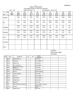 10-A Toplam Ders Saati : 44 Sınıf Öğ