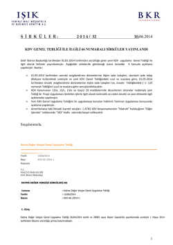 kdv genel tebliği ile ilgili 66 numaralı sirk&uuml;ler yayınlandı