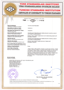 certıfıcate of contonmıtt to tunkı$h $tandand