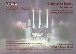 Cumhuriyet Balosu Jahresball - T&uuml;rkischer Frauenverein Schweiz