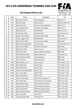 2014_ETCC_Entry list_full season