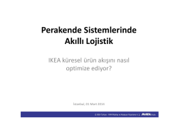 Perakende Sistemlerinde Akıllı Lojistik &ndash; IKEA