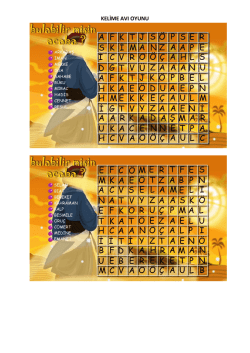 kelime avı oyunu