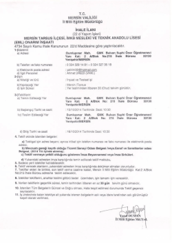 T.c. _ MEasiN vaLıLıeı ıı Miııt Eğitim M&uuml;d&uuml;rl&uuml;ğ&uuml;