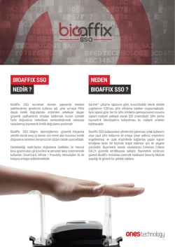BioAffix SSO Broş&uuml;r