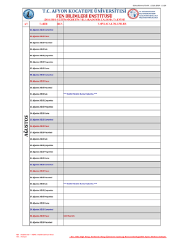 T.C. AFYON KOCATEPE &Uuml;NİVERSİTESİ AĞ USTO S
