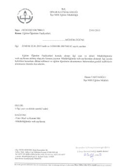 T.C. - Dinar İl&ccedil;e Milli Eğitim M&uuml;d&uuml;rl&uuml;ğ&uuml;