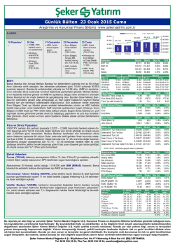 G&uuml;nl&uuml;k B&uuml;lten 23 Ocak 2015 Cuma