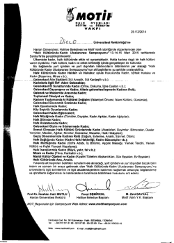 Sempozyum Duyurusu - Dicle &Uuml;niversitesi