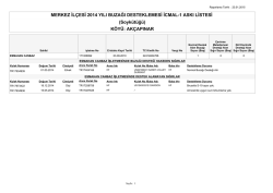 MERKEZ İL&Ccedil;ESİ 2014 YILI BUZAĞI DESTEKLEMESİ İCMAL