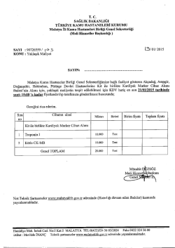 Kit İle Birlikte Kardiyak Marker Cihaz Alımı