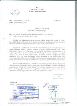 İl Milli Eğitim M&uuml;d&uuml;rl&uuml;ğ&uuml; Yazısı - mersin