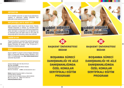 Aile Danışmanlığı Sertifika Programı Broşürü için tıklayınız.