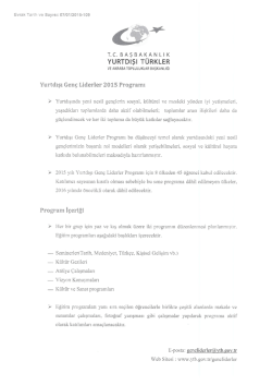 2015 Yılı Gen&ccedil; Liderler Programı