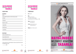 HAYALİNDEKİ TASARLA! - İzmir Ekonomi &Uuml;niversitesi