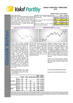 G&uuml;nl&uuml;k B&uuml;lten - Vakıf Portf&ouml;y