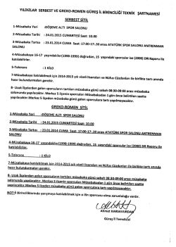 24.01.205 Yıldızlar G&uuml;reş İl Birinciliği