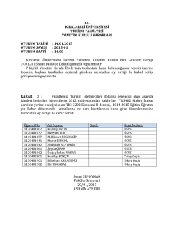 Ekonomi II dersiyle ilgili y&ouml;netim kurulu kararı