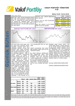 G&uuml;nl&uuml;k B&uuml;lten - Vakıf Portf&ouml;y