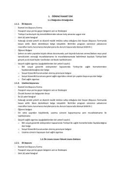 1. &Ouml;ĞRENCİ İKAMET İZNİ 1.1. İlk&ouml;ğretim