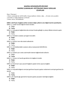 Makine Elemanları B&uuml;t&uuml;nleme_2015