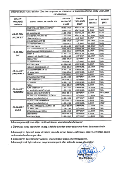 oRDu LisEsi 2014-2015 EĞiTiM