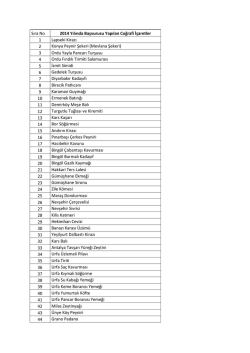Sıra No 2014 Yılında Başvurusu Yapılan Coğrafi İşaretler 1 Lapseki