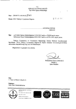 2014 Türkiye Uyuşturucu Raporu - erzurum