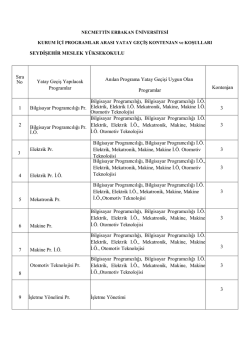 Kurum İ&ccedil;i Yatay Ge&ccedil;iş İlan Detayları