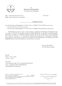T.c. DİNAR KAYMAKAMLIĞI İl&ccedil;e Milli Eğitim M&uuml;d&uuml;rl&uuml;ğ&uuml;
