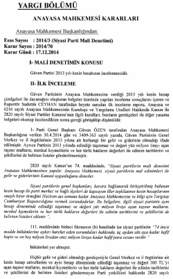 2014/3 (Siyasi Parti Mali Denetimi), K