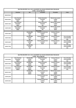İŞL 2014-2015 Bahar Ders Programı.xlsx