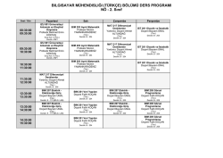 BILGISAYAR MÜHENDISLIĞI (TÜRKÇE) BÖLÜMÜ DERS