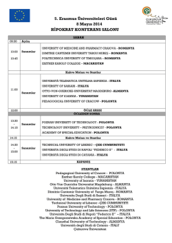 5. Erasmus &Uuml;niversiteleri G&uuml;n&uuml; 8 Mayıs 2014 HİPOKRAT