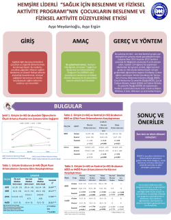 HEMŞİRE LİDERLİ &ldquo;SAĞLIK İ&Ccedil;İN BESLENME VE FİZİKSEL