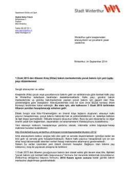 payı d&uuml;zenlemesi - Tagesfamilien Winterthur