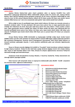 Günlük Bülten - Turkborsa.net
