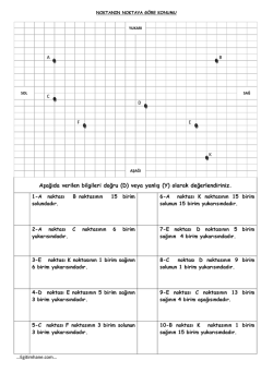 Aşağıda verilen bilgileri doğru (D) veya yanlış (Y) olarak