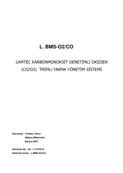 L. BMS-O2/CO - Yakma Teknolojisi i&ccedil;in Sens&ouml;r ve Sistemler